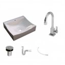 Ver imagem 2 de Kit Cuba Q440 com Torneira Luxo 1195 Metal e Válvula Click 1"b e Sifão Pvc e Flexível Compace