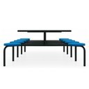 Ver imagem 3 de Mesa para Refeitório Fixa 10 Lugares Mdp Branco de 25 Mm - Assento Azul - 50104
