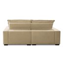 Ver imagem 6 de Sofa Retratil Reclinavel 2 Lugares 1,80m Atlantis Veludo Bege Lansofbr
