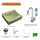 Ver imagem 3 de Kit Cuba Q440 com Torneira Luxo 1195 Metal e Válvula Click 1"b e Sifão Pvc e Flexível Compace