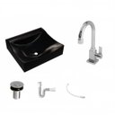 Ver imagem 2 de Kit Cuba Q440 com Torneira Luxo 1195 Metal e Válvula Click 1 Pol. Sifão Pvc e Flexível Compace