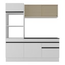 Ver imagem 5 de Armário de Cozinha Compacta 3 Peças com Rodapé Mp2178 Made Multimóveis Branco/preto