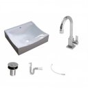 Ver imagem 2 de Kit Cuba Q440 com Torneira Luxo 1195 Metal e Válvula Click 1"b e Sifão Pvc e Flexível Compace