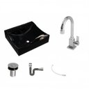 Ver imagem 2 de Kit Cuba Q440 com Torneira Luxo 1195 Metal e Válvula Click 1"b e Sifão Cromado e Flexível Compace