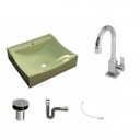 Ver imagem 2 de Kit Cuba Q440 com Torneira Luxo 1195 Metal e Válvula Click 1"b e Sifão Cromado e Flexível Compace