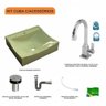 Kit Cuba Q440 com Torneira Luxo 1195 Metal e Válvula Click 1"b e Sifão Cromado e Flexível Compace - 3