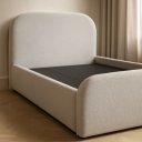 Ver imagem 7 de Cama Queen Estofada Alto Padrão Quarto Aconchegante Requinte Acabamento Premium Confortável e Linda