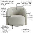 Ver imagem 5 de Poltrona Decorativa Organica Joy Base Giratoria Courino Tcs 725 Moll