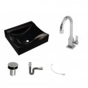 Ver imagem 2 de Kit Cuba Q440 com Torneira Luxo 1195 Metal e Válvula Click 1 Pol. Sifão Cromado e Flexível Compace