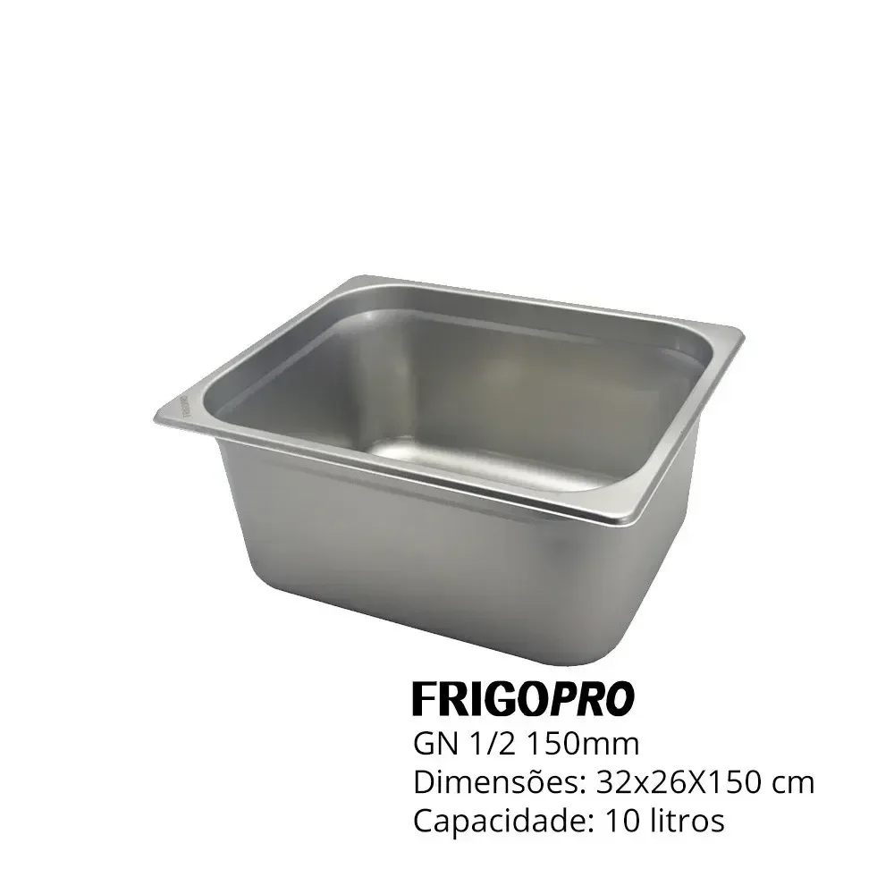 Ver imagem 2 de Cuba Gastronômica de Inox Gn 1/2 de 150 Mm Frigopro