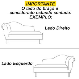Recamier Divan Sofá Moderno Larissa Lado Direito Linho Cinza - 3
