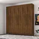 Ver imagem 4 de Guarda-roupa Elegance 6 Portas Imbuia Rústico 8 Pés Madeira 225cm Altura 218cm