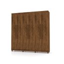 Ver imagem 1 de Guarda-roupa Elegance 6 Portas Imbuia Rústico 8 Pés Madeira 225cm Altura 218cm