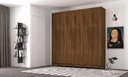 Ver imagem 5 de Guarda-roupa Elegance 6 Portas Imbuia Rústico 8 Pés Madeira 225cm Altura 218cm