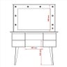 Penteadeira Camarim Com Banqueta 5 Gavetas 120cm Strass Patrimar Verde Alegrim - 5