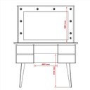 Ver imagem 5 de Penteadeira Camarim Com Banqueta 5 Gavetas 120cm Strass Patrimar Verde Alegrim