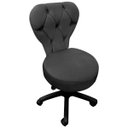 Ver imagem 1 de Cadeira Mocho Soft para Estética e Extensão de Cílios Veludo Preto Sofa Store