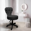 Ver imagem 2 de Cadeira Mocho Soft para Estética e Extensão de Cílios Veludo Preto Sofa Store