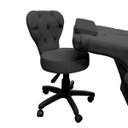 Ver imagem 6 de Cadeira Mocho Soft para Estética e Extensão de Cílios Veludo Preto Sofa Store