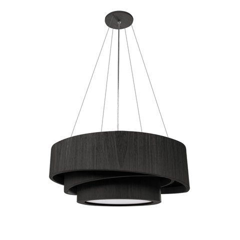 Pendente Trinity Redondo 70cm - 5 Luzes Adrilustres Preto