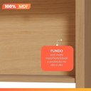 Ver imagem 6 de Armário Aéreo de Cozinha 0,80m Porta Basculante 100% Mdf Cléo Madeirado/off White Nesher