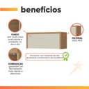 Ver imagem 3 de Armário Aéreo de Cozinha 0,80m Porta Basculante 100% Mdf Cléo Madeirado/off White Nesher
