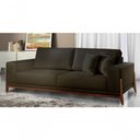 Ver imagem 4 de Sofá Fixo Magnus 4 Lugares Luxo 2,30m Castellar Móbile Veludo Chumbo