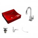 Ver imagem 2 de Kit Cuba Q440 com Torneira Luxo 1195 Metal e Válvula Click 1 Pol. Sifão Pvc e Flexível Compace