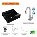 Ver imagem 3 de Kit Cuba Q440 com Torneira Luxo 1195 Metal e Válvula Click 1 Pol. Sifão Pvc e Flexível Compace