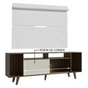 Ver imagem 5 de Rack Madesa Cancun com Pés e Painel para TV até 65 Polegadas Rustic/Branco 6E9B Cor:Rustic/Branco