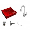 Ver imagem 2 de Kit Cuba Q440 com Torneira Luxo 1195 Metal e Válvula Click 1 Pol. Sifão Cromado e Flexível Compace