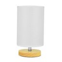 Ver imagem 1 de Abajur Luminária de Mesa Base de Madeira Redondo:branco