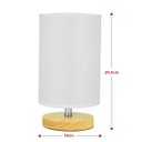 Ver imagem 4 de Abajur Luminária de Mesa Base de Madeira Redondo:branco