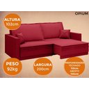 Ver imagem 7 de Sofá Opium 2,00m sem caixa, Retrátil e Reclinável Velosuede Vermelho - NETSOFAS
