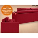 Ver imagem 3 de Sofá Opium 2,00m sem caixa, Retrátil e Reclinável Velosuede Vermelho - NETSOFAS