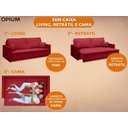 Ver imagem 2 de Sofá Opium 2,00m sem caixa, Retrátil e Reclinável Velosuede Vermelho - NETSOFAS