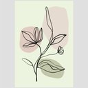 Ver imagem 2 de Quadro Linha Flor Ii Tela No Chassi 63X42Cm