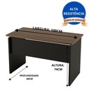 Ver imagem 4 de Conjunto Mesa e Cadeira para Escritório e Home Office: Mesa 100x74x60cm Avantti + Cadeira Ergonômic