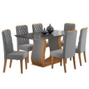 Ver imagem 2 de Sala de Jantar Amarilla C/6 Cad Iza Mel/cinza/vd Grafite - Casa Giulia