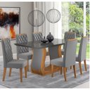 Ver imagem 1 de Sala de Jantar Amarilla C/6 Cad Iza Mel/cinza/vd Grafite - Casa Giulia