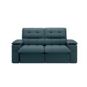 Ver imagem 7 de Sofá Retrátil e Reclinável 2,10m Suede Petróleo c/ Porta Copo Liverton Xflex