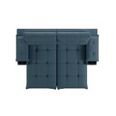 Ver imagem 3 de Sofá Retrátil e Reclinável 2,10m Suede Petróleo c/ Porta Copo Liverton Xflex
