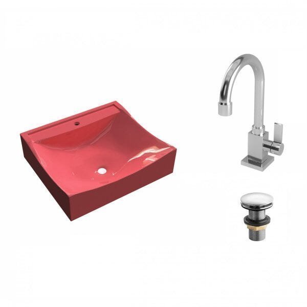 Kit Cuba Q440 com Torneira Luxo 1195 e Válvula Click 1"G Pol. Compace - 2