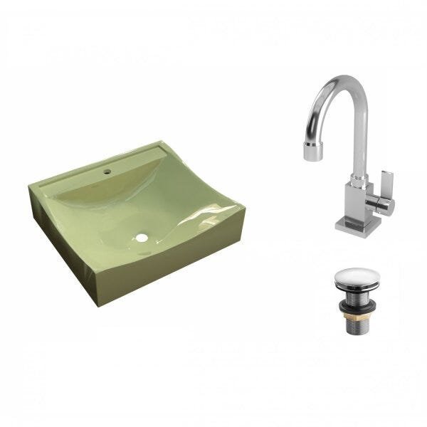 Kit Cuba Q440 com Torneira Luxo 1195 e Válvula Click 1"G Pol. Compace - 2