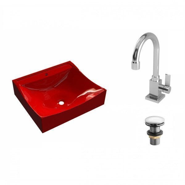Kit Cuba Q440 com Torneira Luxo 1195 e Válvula Click 1"G Pol. Compace - 2