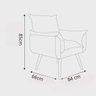 Poltrona Opala Suede Bordô para Sala, Quarto, Escritório, Recepções - Pandora Decor - 2