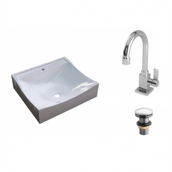 Kit Cuba Q440 com Torneira Luxo 1195 e Válvula Click 1"G Pol. Compace - 2