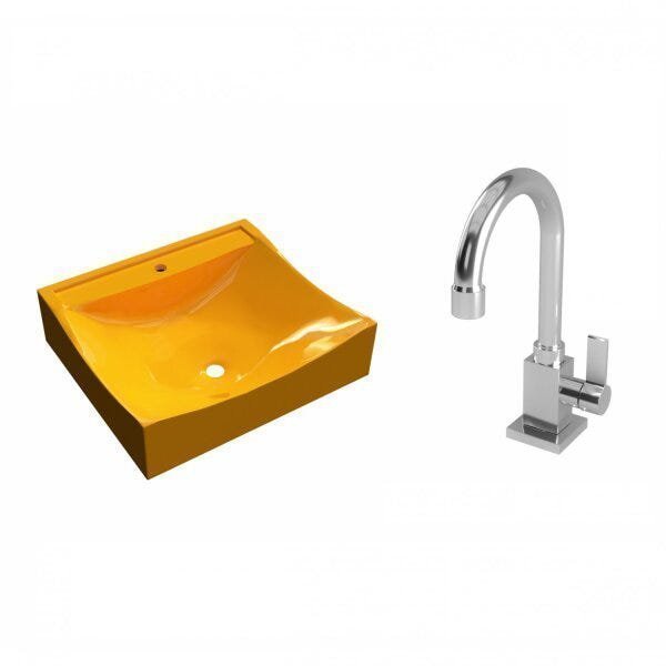 Kit Cuba Q440 com Torneira Luxo 1195 Metal 1/4 Volta Compace - 2