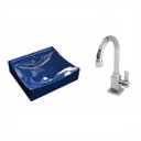 Ver imagem 2 de Kit Cuba Q440 com Torneira Luxo 1195 Metal 1/4 Volta Compace