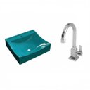 Ver imagem 2 de Kit Cuba Q440 com Torneira Luxo 1195 Metal 1/4 Volta Compace